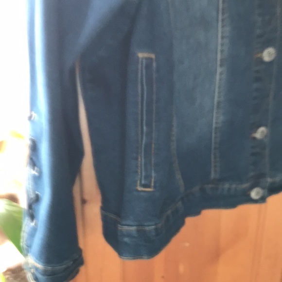 Designer Diverso Size 3X 4-Pockets Button Down Jacket Black w/crisscross ties - Picture 15 of 15